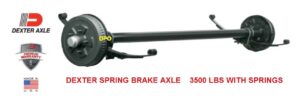 3.5K 545 ELEC EZ-LUBE 10X2.25 BRK, STD SPNDL, 2.38 TUBE, GALV CAP, UNDERSLUNG, w/ 4 Leaf Spring Kit, WHL NUTS, 73"HF 58"SC
